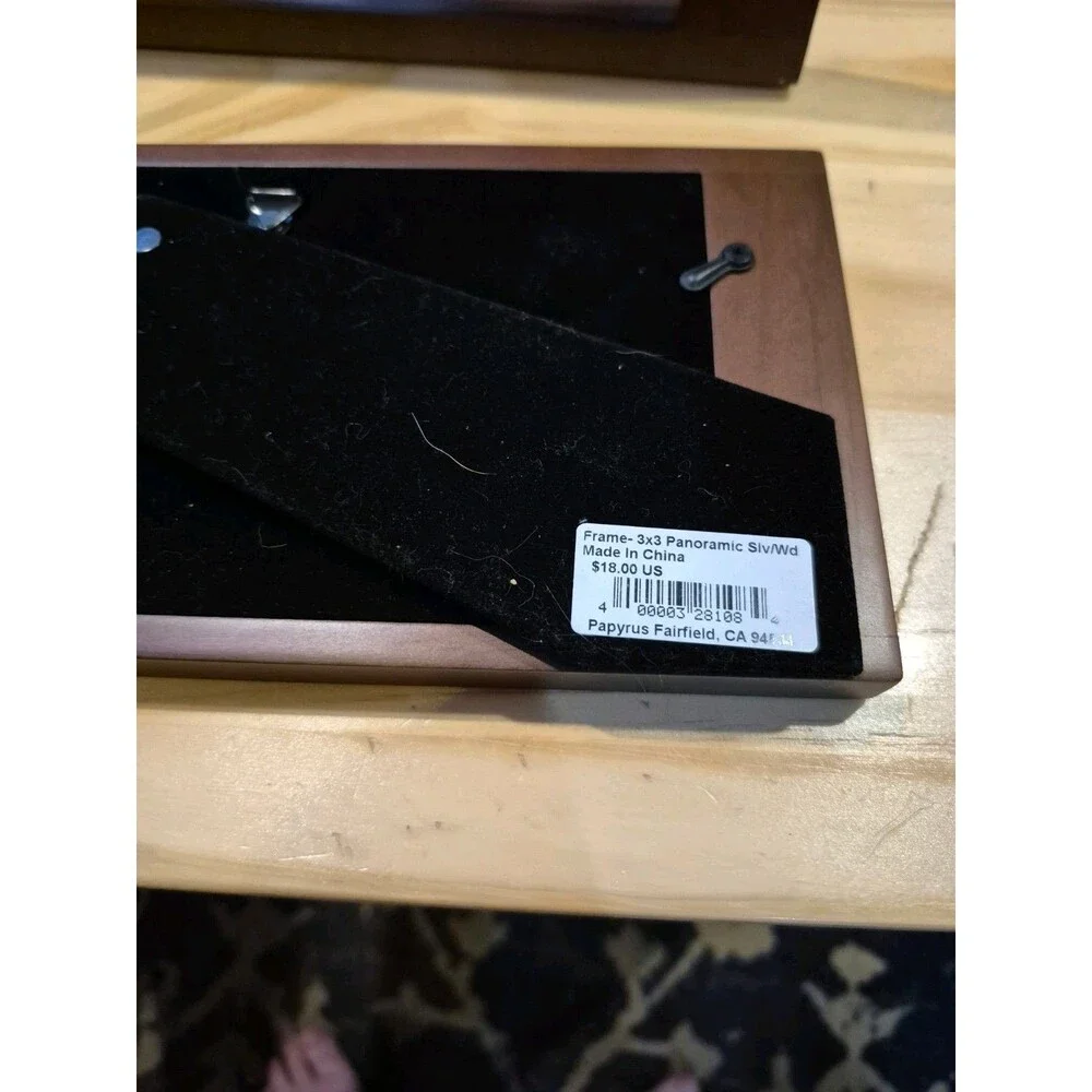 Papyrus 3 X 3 Panoramic Silver And Wood Frame Lot Of 2
